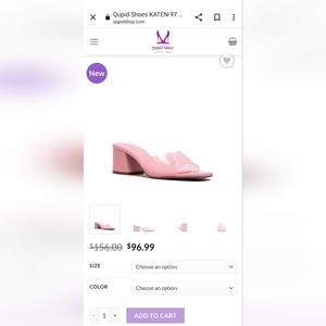 Qupid Katen-97 pink jelly slide heels